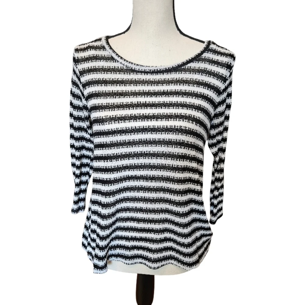Papermoon Black and White Striped Sweater